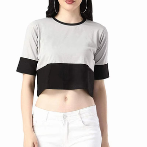 เสื้อครอปท็อปผ้าคอตตอนผสม สไตล์ลำลอง สตรีทแวร์ เสื้อยืดฤดูร้อน รับผลิตแบบ OEM แบรนด์ตามสั่ง เสื้อกล้ามครอปแขนกุดสำหรับผู้หญิง - Product Image 2