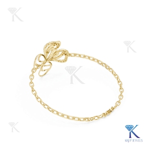 Elegant Lab Grown Diamond Floral Link <b>Bracelet</b> 14K <b>Solid</b> Gold Luxury Fine Unisex Minimalist Jewelry Party Gift - Product Image 5