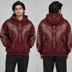 Sudaderas con Pedrería, Estilo Expresivo, Ropa Casual, Atuendo para Fin de Semana, Looks Urbanos, Ropa de Ocio, Ropa para Festivales - Product Image 3