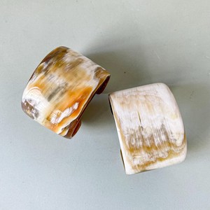 Natural Ox Horn Eco-Friendly Polished Animal Style Bangles 5cm Height Real Horn Wide C <b>Cuff</b> Buffalo Horn Jewelry - Product Image 4