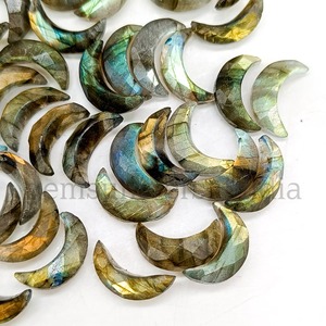 Piedra Preciosa de Labradorita Natural en Forma de Luna Creciente de 16 mm, Cristal Tallado a Mano, Piedra Suelta, Precio al por Mayor para la Fabricación de Joyas - Product Image 3