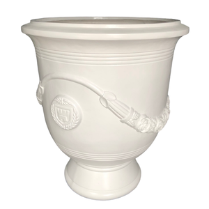 Urne décorative en fibre de verre, pot à fleurs léger et classique avec socle pour jardin, patio, hôtel et décoration intérieure - Product Image 1