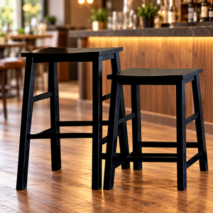 Ensemble de tabourets en métal modernes, design minimaliste, empilables, meubles de salon, tabourets de bar, finition blanche - Product Image 1