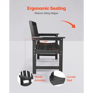 Panca da Esterno in Acciaio e Legno Resistente alle Intemperie, 50,5 Pollici, Capacità di Carico 800 Libbre, per 2-3 Persone, con Braccioli e Schienale Larghi - Product Image 5