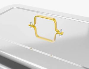 Juego de buffet de acero inoxidable premium, calentador de alimentos, juego de catering de 2 piezas a precio económico - Product Image 2