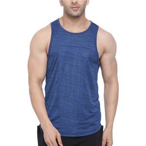 <b>Mens</b> Athletic Gym <b>Singlet</b> O Neck Breathable Compression Tank Top Quick Dry Cotton Fitness Workout Bodybuilding Sports Activewear - Product Image 1