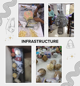 กระเป๋าถือสำหรับออกงานกลางคืนแบบมีลูกปัดโลหะ ขนาด 1-1.9 ลิตร สำหรับผู้หญิง บุด้วยผ้าไหม  รับผลิตตามสั่ง ขายดีอันดับต้นๆ จากโรงงานโดยตรง - Product Image 3