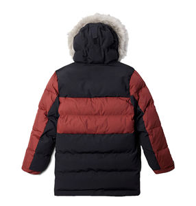 Veste matelassée unisexe bleu foncé, fermeture éclair, coupe-vent, légère, manteau d'hiver décontracté, couleur unie, coupe régulière, col montant - Product Image 5