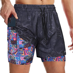 OEM <b>Men</b> 2 In 1 Sports <b>Shorts</b> <b>Compression</b> Liner Running Workout <b>Shorts</b> Quick Dry Custom Logo Supplier - Product Image 5