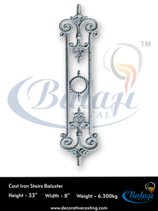 Rampe d'escalier en fonte robuste et solide, design moderne, résistante à l'eau et à la rouille, pour escaliers extérieurs/intérieurs, très demandée - Product Image 3