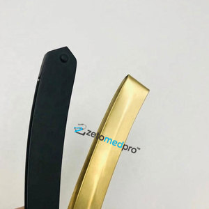 Rasoir turc en acier durable de haute qualité, noir et or / Rasoir turc à lame droite / Rasoir turc à lame coupante avec logo personnalisé - Product Image 2