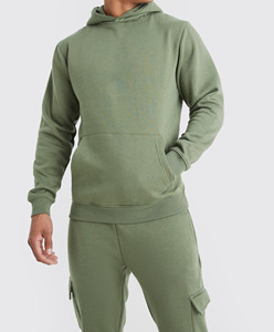 Conjunto de Sudadera con Capucha y Pantalones Deportivos para Hombre, Diseño Color Block, Negro Crema, Manga Larga, Corte Regular, 100% Algodón, para Otoño - Product Image 5