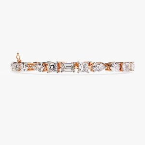 Sparkling Moissanite Diamond Bracelet High Quality 18K Yellow/ White/ Rose Gold Non-Fade Hip Hop Jewelry <b>for</b> <b>Men</b> and Women - Product Image 2