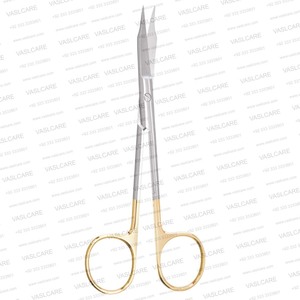 Ciseaux Goldman Fox Onyx 12,5 cm en carbure de tungstène à dents crantées avec pointes fines pour la dissection de précision et la coupe des sutures - Product Image 6