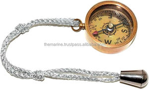 พวงกุญแจเข็มทิศทองเหลืองโบราณ5 "อุปกรณ์เสริมสไตล์วินเทจที่ไม่ซ้ำใครพร้อมฝาปิดพวงกุญแจเข็มทิศดีไซน์ใหม่ - Product Image 5