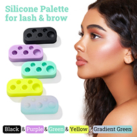 Palette en silicone pour rehaussement de cils, palette coréenne pour lamination des sourcils, plateau de teinture pour lifting, plaque en silicone réutilisable pour rehaussement de cils