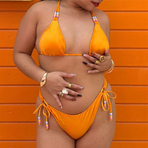 2025 Latest Designs Trendy Beach Swimsuit Swimwear Women's <b>Bikini</b> <b>Set</b> in Solid Pattern Wholesale Price <b>bikini</b> <b>set</b> cheap - Product Image 5
