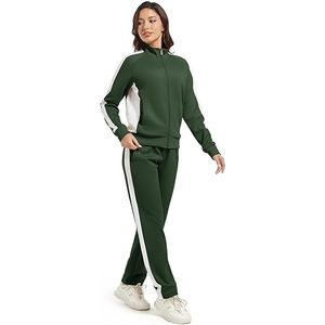 Conjunto Deportivo para Mujer con Cuello Alto, Chaqueta Corta de Tela Cloud con Mezcla de Nailon y Spandex, Pantalones de Cintura Alta con Efecto Levanta Glúteos - Product Image 6