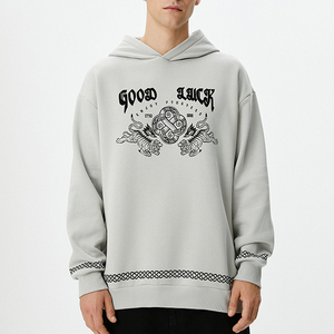 Sudadera con Capucha Unisex Extra Grande de Algodón con Diseño de Logotipo Frontal, Sudadera de Invierno de Secado Rápido, Tela de 300g, Lavado Ácido, Hecho en Pakistán - Product Image 3
