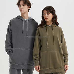 Ventes en gros de sweats à capuche à manches longues personnalisés avec logo, poids lourd, lavés, surdimensionnés, pour hommes - Product Image 1