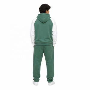 Sudadera Unisex con Capucha y Manga Raglán, Cierre de Cremallera, Corte Regular, Estilo Casual Urbano, con Bolsillo Frontal con Logotipo, Diseño de Chándal, ODM OEM - Product Image 3