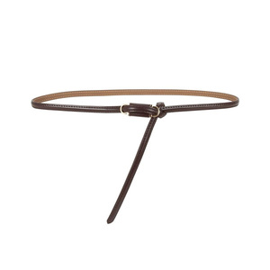 Ceinture décorative non poreuse pour femme en cuir de vachette double couche, ajustée, avec boucle en alliage, polyvalente pour robes - Product Image 1