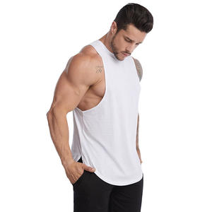 Débardeur blanc sans manches pour homme, 100 % coton respirant, couleur unie, coupe ajustée, vêtements décontractés pour adultes - Product Image 1
