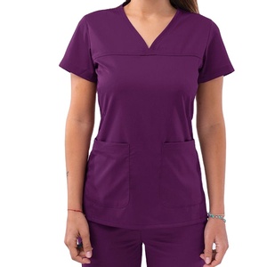 High Quality Women Scrub <b>Tops</b> Cotton Polyester Spandex Fashionable Medical Uniforms Stylish Healthcare Workers Women Scrub <b>Tops</b> - Product Image 4