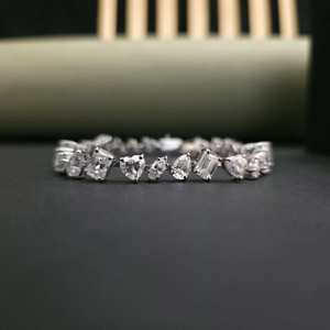 Bracelet élégant en diamants multiples, diamants de laboratoire, or massif 14 carats, certifié IGI, cadeau d'anniversaire pour femme - Product Image 3