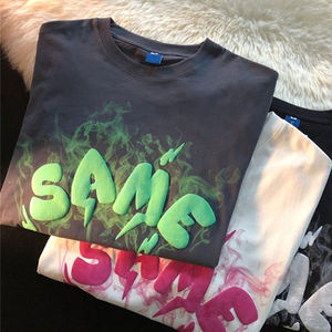 Camisetas personalizadas 2026 con estampado digital, de poliéster 100% de 280 g/m², con hombro caído, corte cropped y estilo streetwear. - Product Image 6