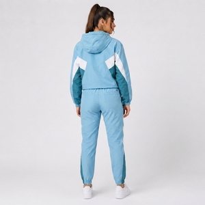 <b>Women</b> <b>Windbreaker</b> Tracksuit Full Zip Jacket Matching Trousers Two Piece Casual Athletic Wear Breathable Outdoor Sports Clothing - Product Image 3