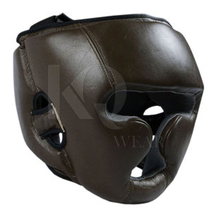 Leather Boxing <b>Head</b> Guard Lightweight Protective Design with Adjustable Strap for <b>Training</b> Sparring and Gym Sessions - Product Image 2