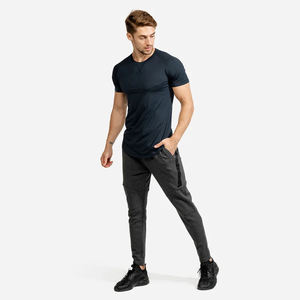 Camiseta Deportiva de Manga Corta para Hombre, Corte Regular, Tejido Ligero de Punto, Estilo Urbano, Algodón Curvado OEM - Product Image 2