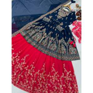 Magnifique ensemble de lehenga et dupatta en faux georgette lourd, vêtements de fête pour femmes - Product Image 4