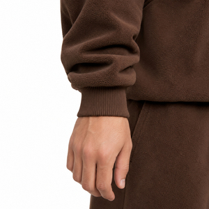 Ensemble de survêtement zippé à prix de gros, coupe ample, manches longues, sweat-shirt et pantalon décontractés avec poches latérales, idéal pour l'automne - Product Image 3