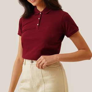 Polo de golf à manches courtes pour femmes en gros, chemises de tennis personnalisées pour femmes, fournisseur OEM de hauts respirants à col pour femmes - Product Image 3