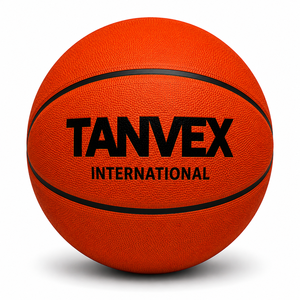Ballon de basketball TANVEX International en PVC, design camouflage orange durable, chambre à air en caoutchouc naturel écologique, 600-650g - Product Image 4