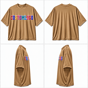 T-shirt gris à manches courtes pour homme avec logo personnalisé sur le devant, 100 % coton, col rond, motif imprimé, coupe décontractée et ample - Product Image 5