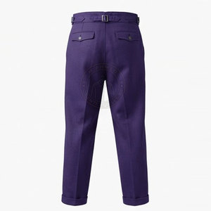 Pantalon de combat allemand en toile à motif droit, design personnalisé, avec ceinture traditionnelle, boutons sécurisés, tissu léger et respirant - Product Image 2