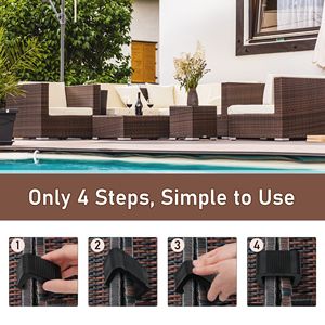 Set di 10 Clip per Mobili da Esterno, Morsetti per Sedie in Vimini/Divani da Patio, Connettori per Divani Sezionali e Supporti per Mensole - Product Image 5