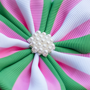 Pink Green White Ribbon Lapel Pin Women Awareness Brooch Decorative Greek Letter Badge Fashion Suit <b>Scarf</b> Accessory - Product Image 4