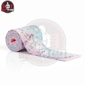 Vendas elásticas para manos de boxeo juveniles con estrellas de purpurina rosa y morada, accesorios de entrenamiento de boxeo de algodón duradero con efecto holográfico - Product Image 2