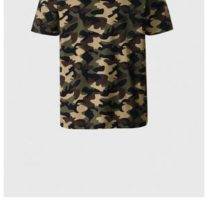 T-shirt décontracté à manches courtes col rond en mélange soie/coton à séchage rapide, coupe classique, imprimé sur mesure, style streetwear - Product Image 5