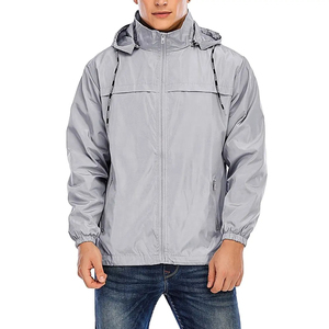 High Quality Men Nylon <b>Jacket</b> Waterproof Windbreaker Hooded <b>Lightweight</b> Outdoor <b>Running</b> Sports Custom Logo OEM - Product Image 2