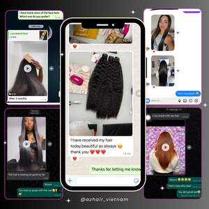 Vendeur de gros de cheveux Remy vietnamien couleur naturelle os droit perruques de cheveux humains 12A Grade Quality 100% Extensions de cheveux bruts - Product Image 5