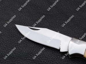 Cuchillo Plegable de Acero Inoxidable Hecho a Mano para Caza y Camping, UA Supplies, OEM/ODM, Múltiples Opciones de Mango, 58 HRC, Industrial/DIY - Product Image 6