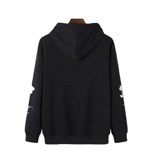 Sweat à capuche personnalisé OEM avec imprimé floral sur les manches, en coton épais, unisexe, style streetwear, imprimé floral - Product Image 2