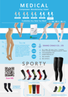 Chaussettes de compression pour femmes, couleur beige, mi-hautes, en nylon tricoté, anti-embolie, pour le traitement des varices