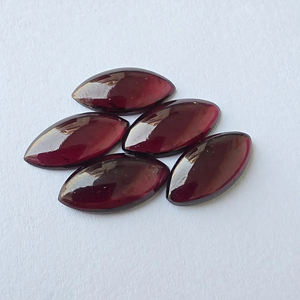 Garnet naturel AAA+ de forme marquise, cabochon à dos plat, pierre précieuse calibrée et polie, toutes tailles disponibles, vente en gros - Product Image 1