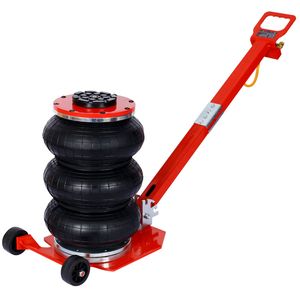 Martinetto Pneumatico a Tre Sacche 3T Rosso, Capacità 6600 libbre (16 pollici), Facilmente Pieghevole, per Auto e Terreni Difficili - Product Image 1